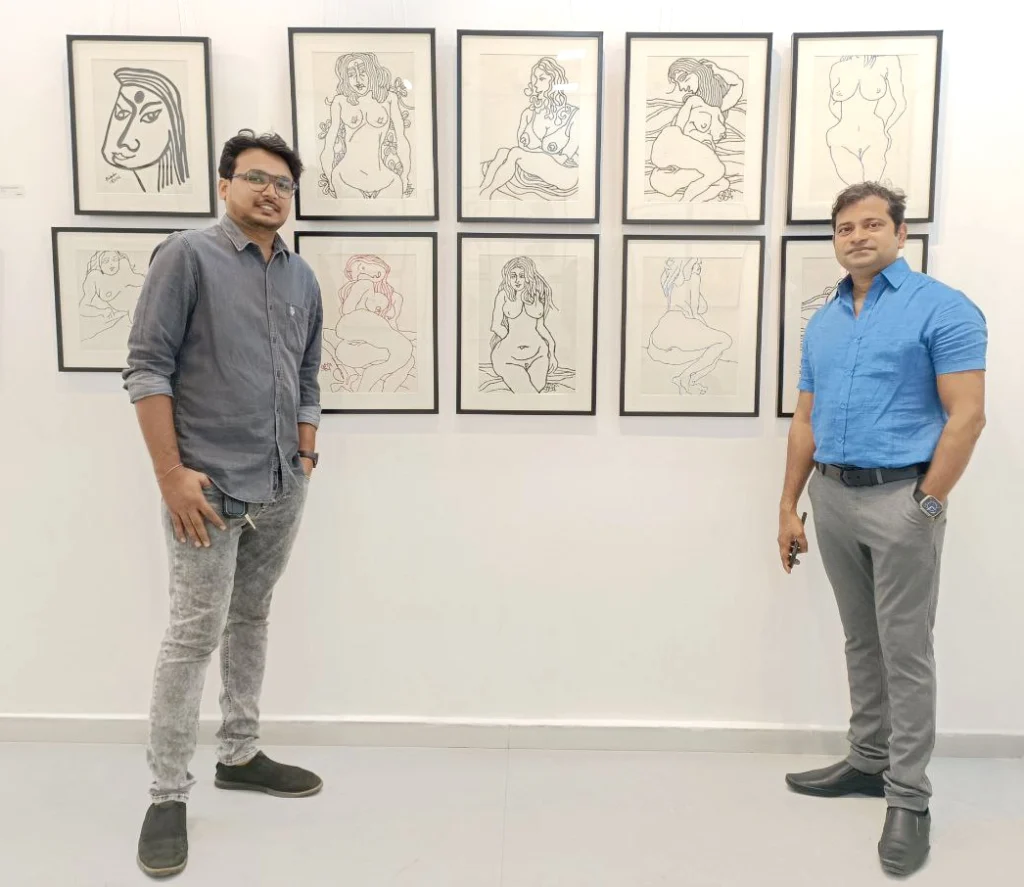 Left Vinod Solanki - Director, Kismat Art Gallery, Collaba & Milind Limbekar - Art Collector and Artist