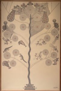Mithila Museum Collection - Ganga Devi (Tree of Surya Mukhi)